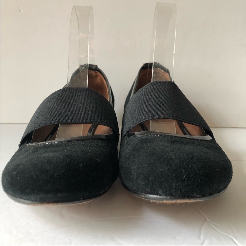 🖤 Donald J Pliner Black Suede Leather Cross Strap Flats Shoe